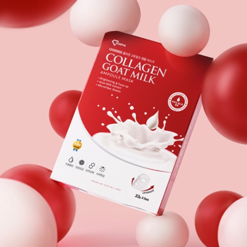 [다이아피아] 콜라겐 고트 밀크 앰플 마스크팩 33g x 5매입