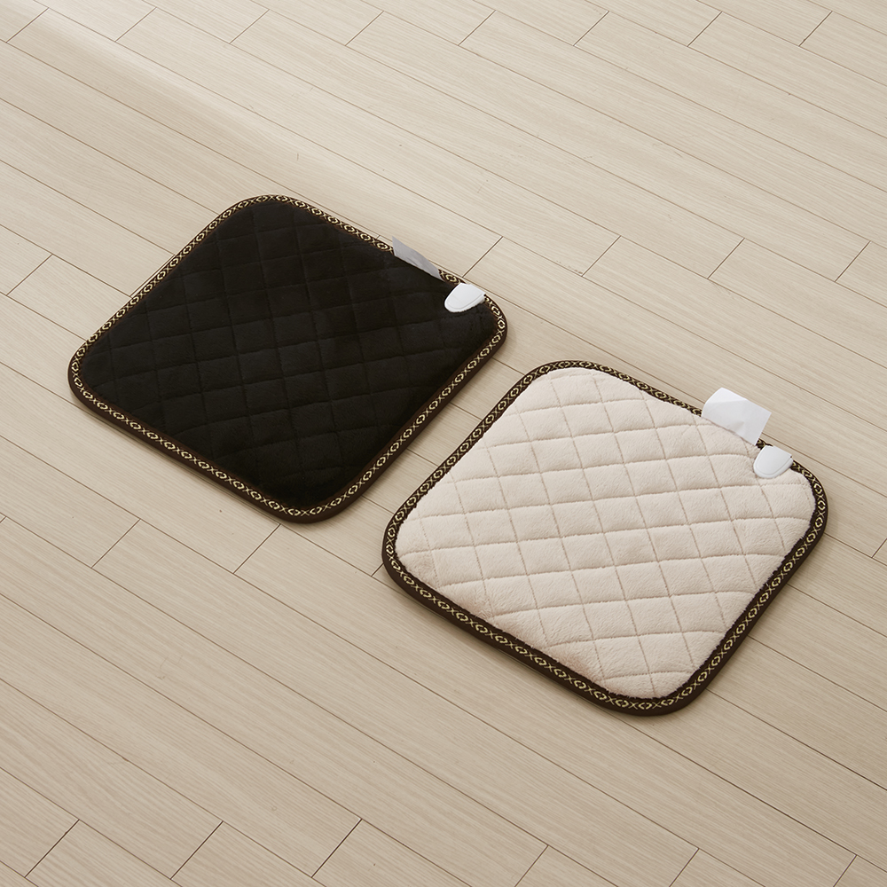 [휴라이즈] 더후끈 극세사 논슬립 전기방석 블랙 1인용