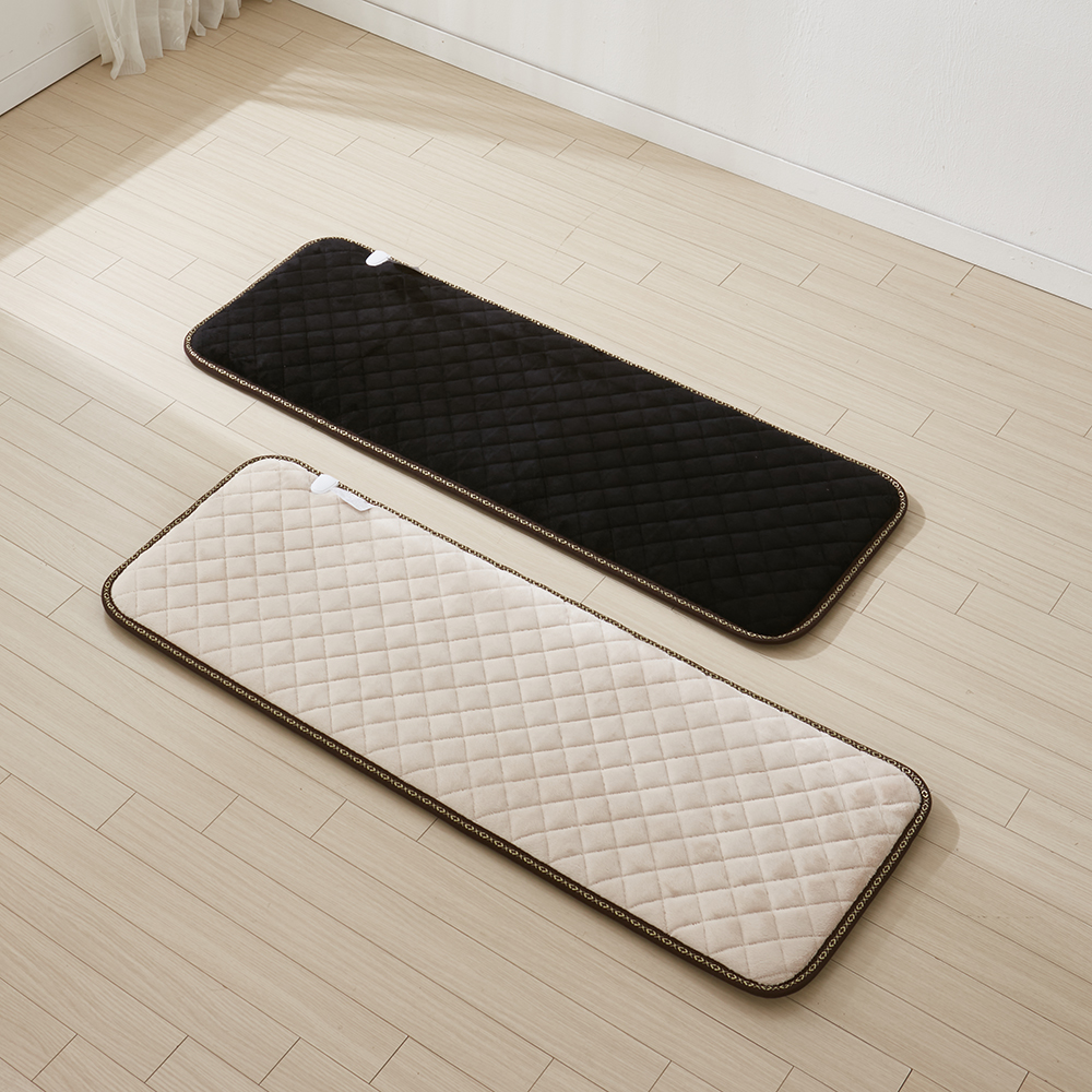 [휴라이즈] 더후끈 극세사 논슬립 전기방석 블랙 3인용