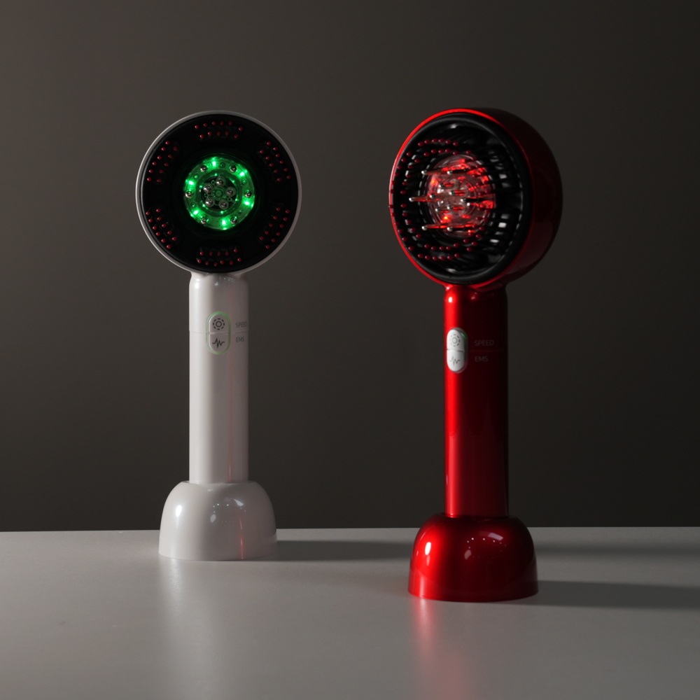 [캣티 컬렉션] 매직핑거 두피마사지기+앰플 세트 (레드/화이트)